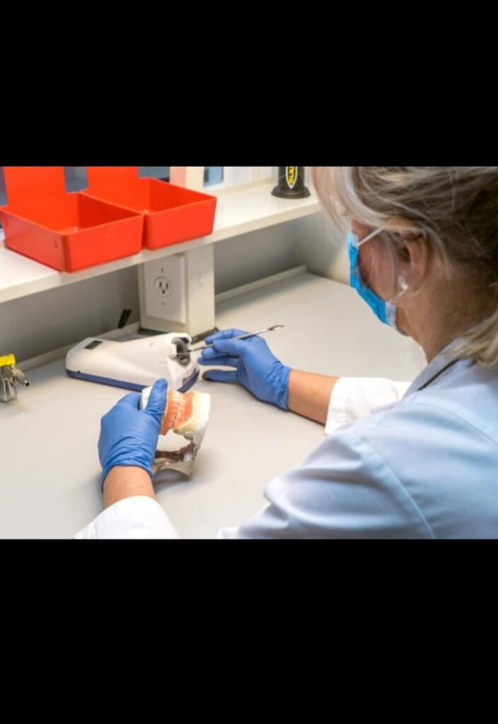 Barbara making dentures